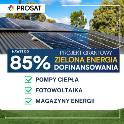 Firma PROSAT Fotowoltaika, Pompy ciepła wykonawcą w Projekcie Grantowym "Zielona Energia"! 🌱